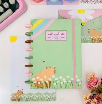 CADERNO DISCO BUENDIA A6 - CAPIVARAS