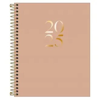 AGENDA ESPIRAL DIARIA VANILLA M7 2025 - CORES SORTIDAS