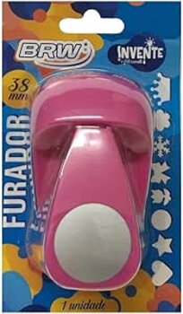FURADOR DE EVA - 38MM - CÍRCULO - ROSA BRW 3138
