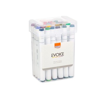 MARCADOR ARTÍSTICO EVOKE DUAL MARKER - ESTOJO 24 CORES BRW 5141