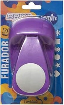 FURADOR DE EVA - 51MM - CÍRCULO - ROXO - BLISTER C/ 1UN