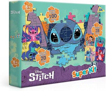 QUEBRA-CABECA CARTONADO STITCH 3EM1 DOMINO/JG MEMORIA