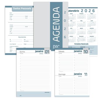 AGENDA MENOR PERMANENTE MARROM
