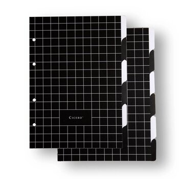 CADERNO CRIATIVO ARGOLADO CLASSICA PAUTADO 17X24 PRETO