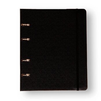 CADERNO CRIATIVO ARGOLADO CLASSICA PAUTADO 17X24 PRETO