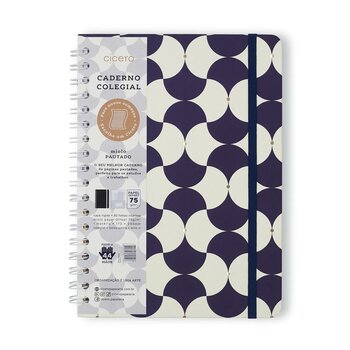 CADERNO ESPIRAL BOSSA NOVA PAUTADO 17X24 BOEMIA 1 MATERIA 80 FLS