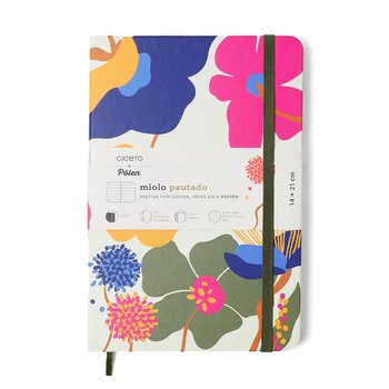 CADERNETA POLEN PAUTADO 14X21 AROMAS OFF WHITE