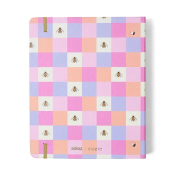 CADERNO CRIATIVO ARGOLADO MELISSA PAUTADO 17X24 CASINHA DAS ABELHAS