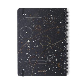 CADERNO ESPIRAL ASTRAL PAUTADO 17X24 ECLIPSE PRETO 1 MATERIA 80 FLS