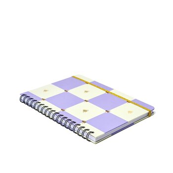 CADERNO ESPIRAL MELISSA PAUTADO 17X24 CASA DAS ABELHAS LILAS 1 MATERIA 80 FLS