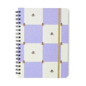 CADERNO ESPIRAL MELISSA PAUTADO 17X24 CASA DAS ABELHAS LILAS 1 MATERIA 80 FLS