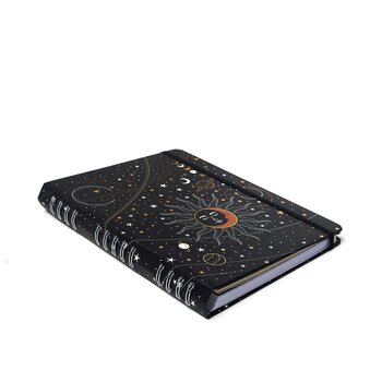 CADERNO ORGANIZADOR ASTRAL PAUTADO & PONTADO 17X24 ECLIPSE PRETO