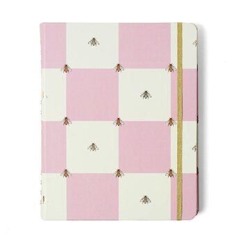 CADERNO ORGANIZADOR MELISSA PAUTADO & PONTADO 17X24 CASA DAS ABELHAS ROSE