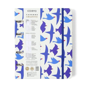 CADERNO CRIATIVO ARGOLADO LITORAL PAUTADO 17X24 REVOADA OFF WHITE