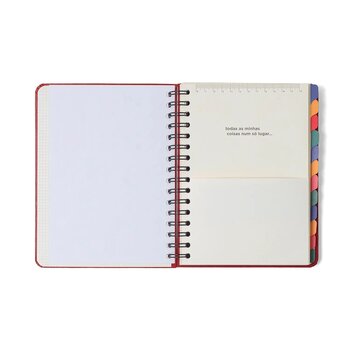 PLANNER PERMANENTE WIRE-O LITORAL SEMANAL NOTAS A5 REVOADA AZUL