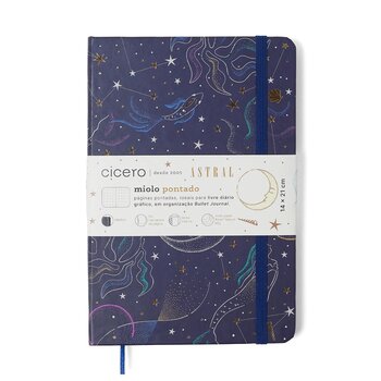 CADERNETA ASTRAL PONTADO 14X21 MARE AZUL