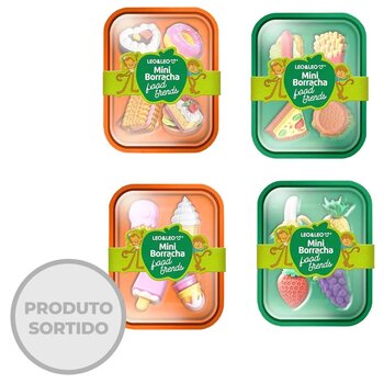 MINI BORRACHA FOOD TRENDS MARMITINHA C/ 4 BORRACHAS