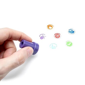 CARIMBO PEDAGOGICO AUTOTINTADO BLISTER C/ 6 UND