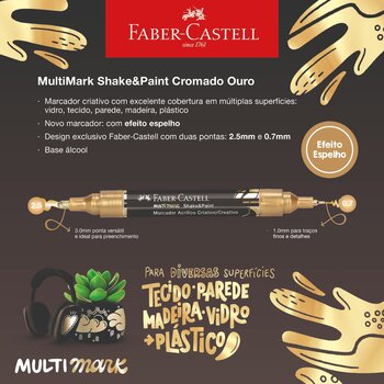 MARCADOR MULTIMARK CROMADO OURO