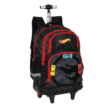 MOCHILA COM RODAS HOT WHEELS PRETO UN