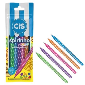 CANETA CIS SPIRINHO SCENTS  C/5 UN